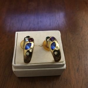 Pierced multicolor earrings